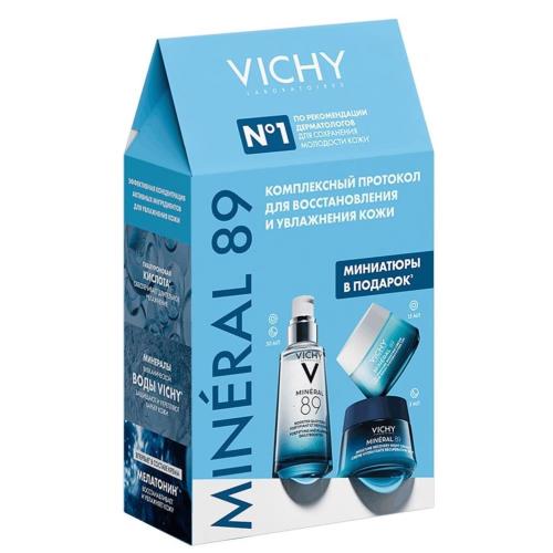 ВИШИ (VICHY) МИНЕРАЛ 89 НАБОР (гель-сыворотка + крем д/лица + крем д/лица ночной)