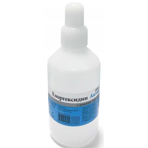 ХЛОРГЕКСИДИН АКТИВ с ионами серебра р-р наруж. 0,05 % 100 мл