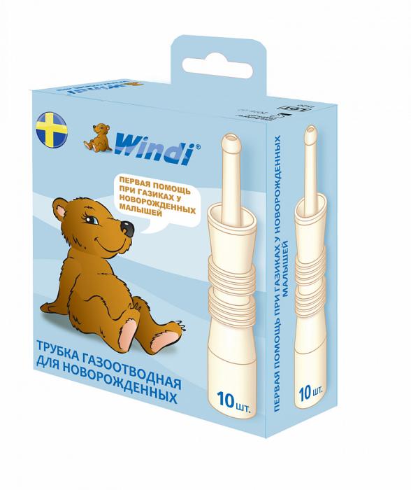 ТРУБКА РЕКТАЛЬНАЯ ГАЗООТВОДНАЯ WINDI для новорожденных №10