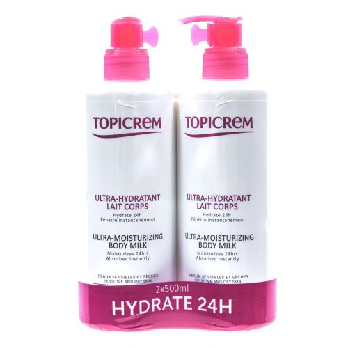 ТОПИКРЕМ  МОЛОЧКО ДЛЯ ТЕЛА 500 мл ультраувлажнение №2 набор