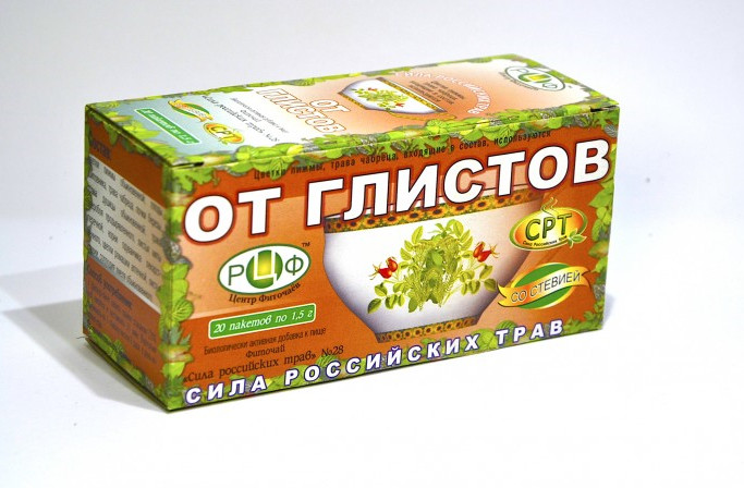 ФИТОЧАЙ РОССИЙСКИЕ ТРАВЫ №28 от глистов ф/п №20