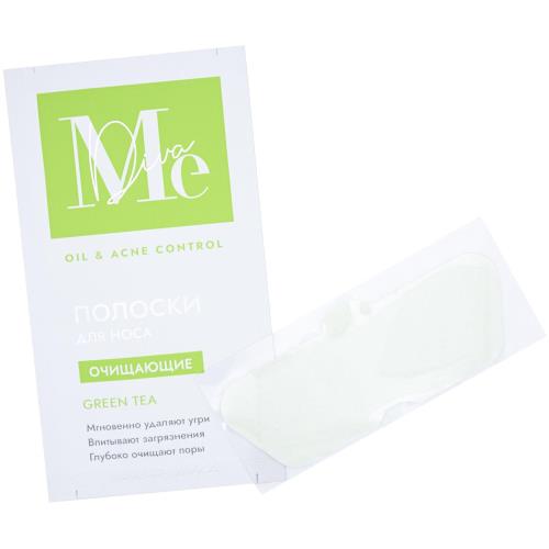 МЕДИВА ОЙЛ ЭНД АКНЕ КОНТРОЛ ПОЛОСКИ ДЛЯ НОСА ОЧИЩАЮЩИЕ зеленый чай №6