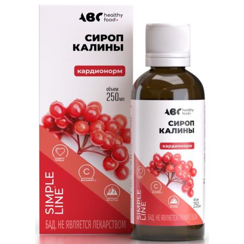 АВС ХЭЛСИ ФУД КАРДИОНОРМ сироп с калиной 250 мл