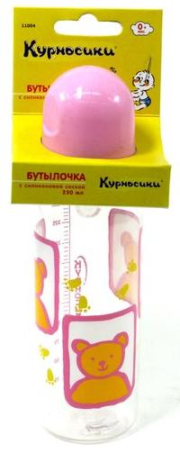КУРНОСИКИ БУТЫЛОЧКА 250 мл 11004 силикон. соска