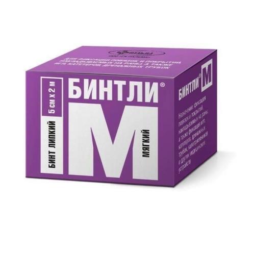 БИНТ ЛИПКИЙ БИНТЛИ М 5см х 2м
