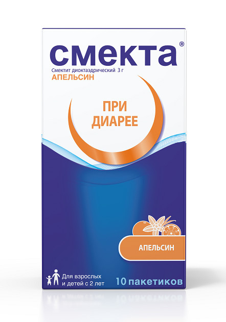 СМЕКТА апельсин пор. д/приг. сусп. пак. 3 гр №10
