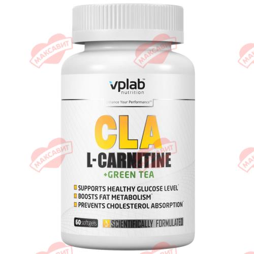 VPLAB L-КАРНИТИН/ЗЕЛЕНЫЙ ЧАЙ капс. №60