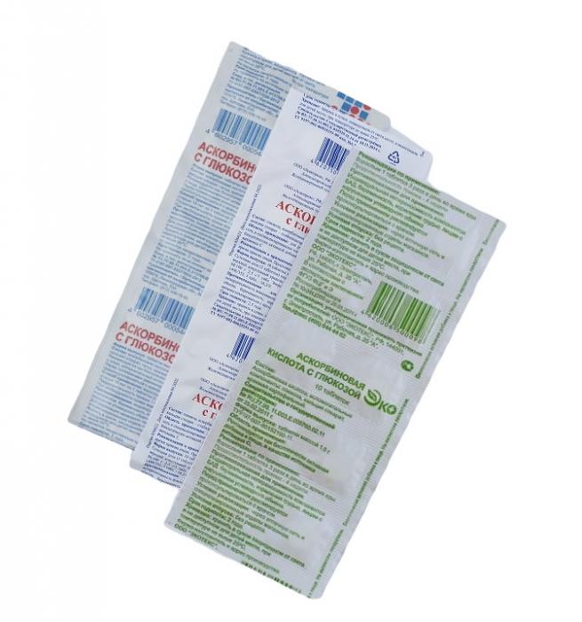 АСКОРБИНОВАЯ КИСЛОТА С ГЛЮКОЗОЙ БАД табл. №10