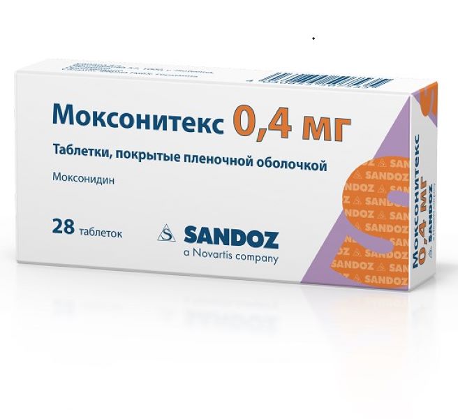 МОКСОНИТЕКС табл. п/о плен. 0,4 мг №28