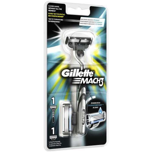 ЖИЛЛЕТТ (GILLETTE) MACH3 СТАНОК 2 кассеты