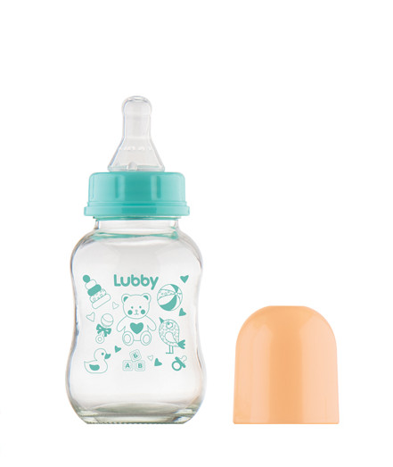 ЛАББИ БУТЫЛОЧКА (СТЕКЛО) 120 мл 16032 силикон. соска (медлен. поток)