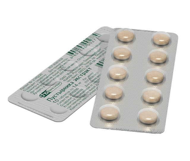 ПУСТЫРНИК ЭКСТРАКТ ФАРМСТАНДАРТ табл. 14 мг №10