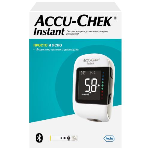 АККУ-ЧЕК ГЛЮКОМЕТР INSTANT + тест-полоски №10