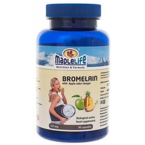 БРОМЕЛАЙН капс. с яблочным уксусом №90