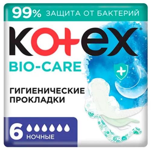 КОТЕКС ПРОКЛАДКИ BIO-CARE НАЙТ №6
