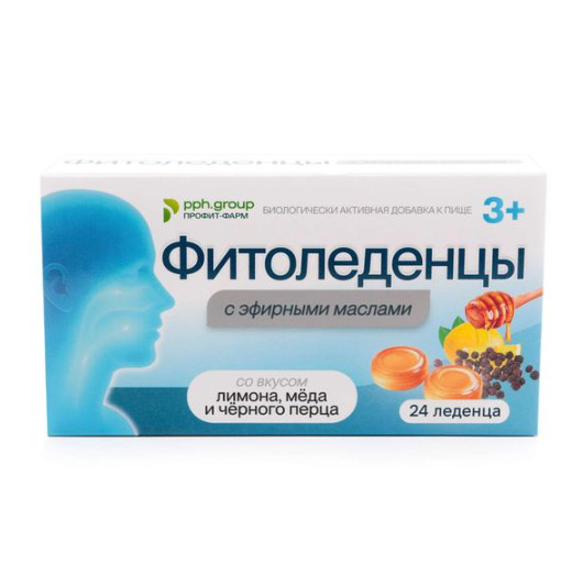 ФИТОЛЕДЕНЦЫ пастилки лимон/мед/перец №24