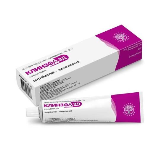 КЛИНЗОЛ ЗД гель 1% туба 30 гр