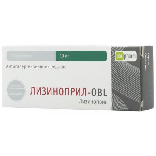 ЛИЗИНОПРИЛ РЕНЕВАЛ табл. 10 мг №30