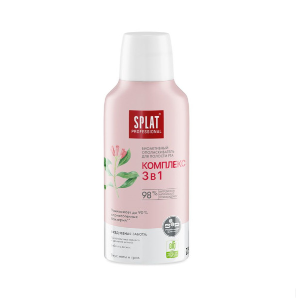 СПЛАТ БИОАКТИВНЫЙ ОПОЛАСКИВАТЕЛЬ ДЛЯ ПОЛОСТИ РТА 275 мл комплекс 3 в 1