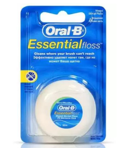 ОРАЛ-БИ (ORAL-B) ESSENTIAL ЗУБНАЯ НИТЬ 50 м вощеная