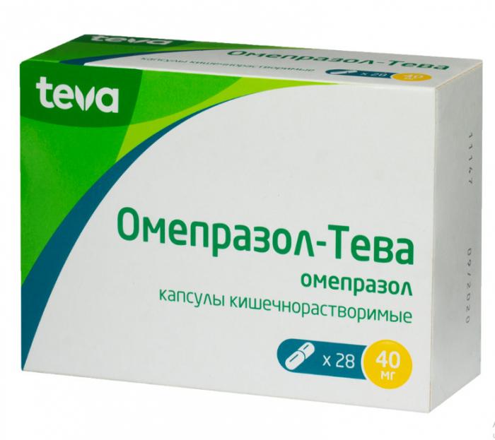 ОМЕПРАЗОЛ ТЕВА капс. к/р 40 мг №28