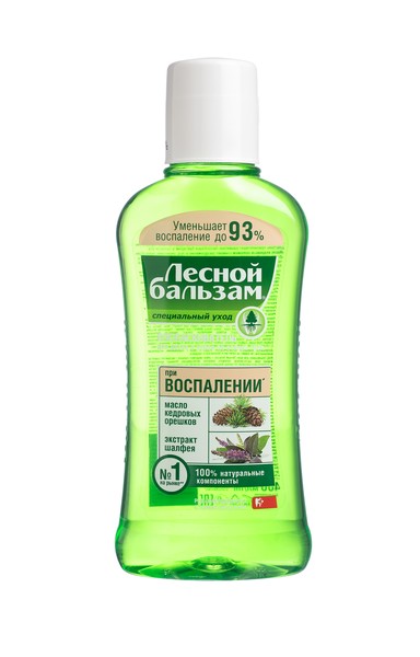 ЛЕСНОЙ БАЛЬЗАМ ОПОЛАСКИВАТЕЛЬ ДЛЯ ПОЛОСТИ РТА 400 мл шалфей и кедровые орешки