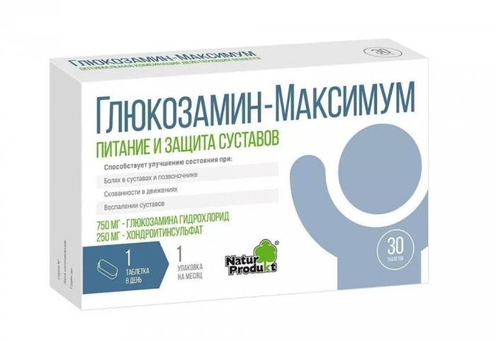 ГЛЮКОЗАМИН МАКСИМУМ NATUR PRODUCT табл. №30