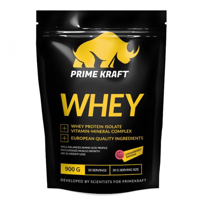 PRIME KRAFT WHEY ПРОТЕИН пор д/приг.р-ра клубника-банан 900 гр