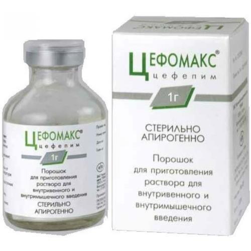 ЦЕФОМАКС пор. д/приг. инъекц. 1 г фл. №1
