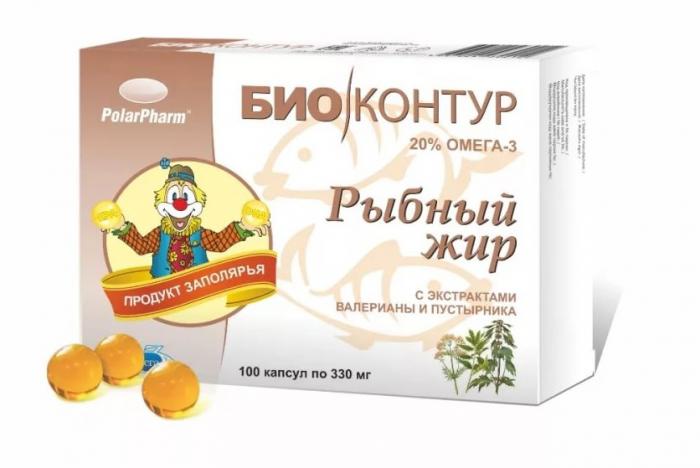 РЫБНЫЙ ЖИР капс. валериана/пустырник №100