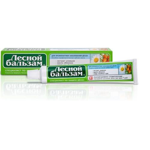 ЛЕСНОЙ БАЛЬЗАМ ЗУБНАЯ ПАСТА 75 мл ромашка/масло облепихи/отвар трав