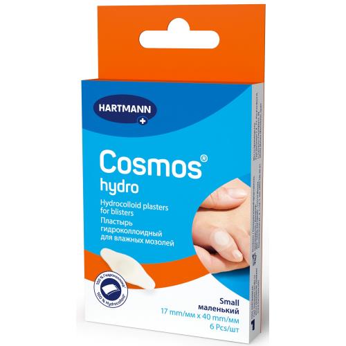 ПЛАСТЫРЬ ГИДРОКОЛЛОИДНЫЙ ХАРТМАНН COSMOS HYDRO от влажных мозолей 1,7см х 4см №6