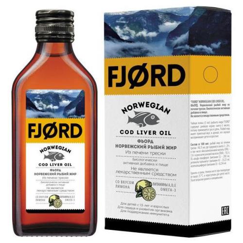 РЫБИЙ ЖИР FJORD р-р внутр. лимон фл. 100 мл