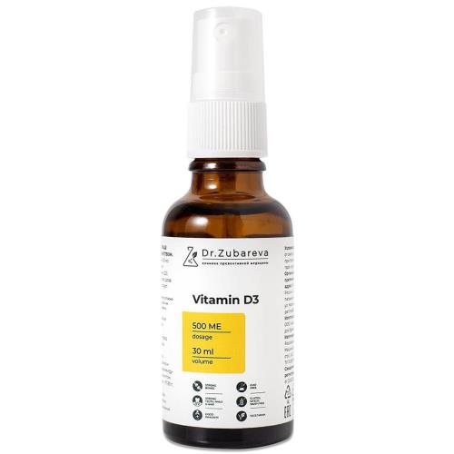 DR.ZUBAREVA ВИТАМИН Д3 спрей фл. 500 МЕ 30 мл