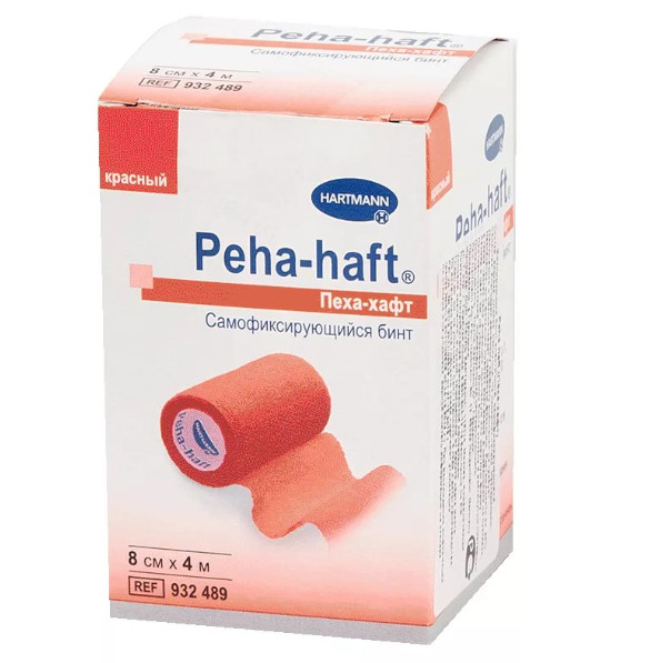 БИНТ ФИКСИРУЮЩИЙ PEHA-HAFT ХАРТМАНН красный 8см х 4м
