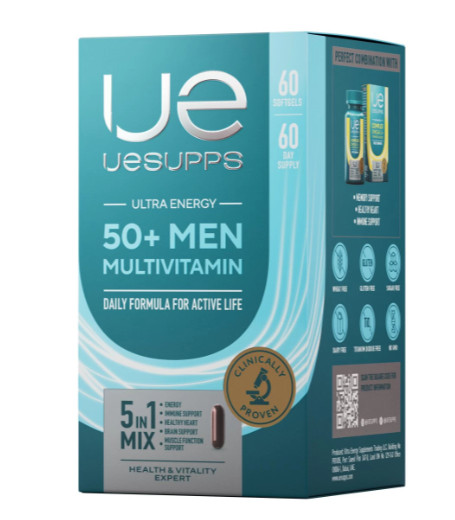 UESUPPS УЛЬТРА ЭНЕРДЖИ МЕН МУЛЬТИВИТАМИН ФОРМУЛА 50+ капс. №60