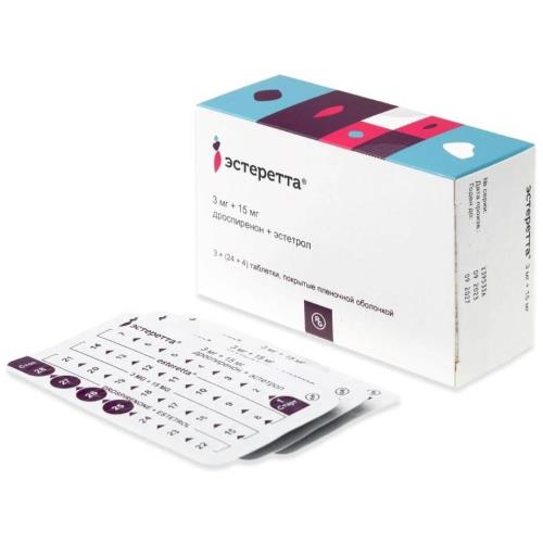 ЭСТЕРЕТТА табл. п/о плен. 3+15 мг №84