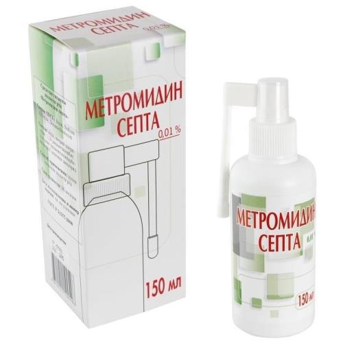 МЕТРОМИДИН СЕПТА спрей для полости рта 0,01% 150 мл