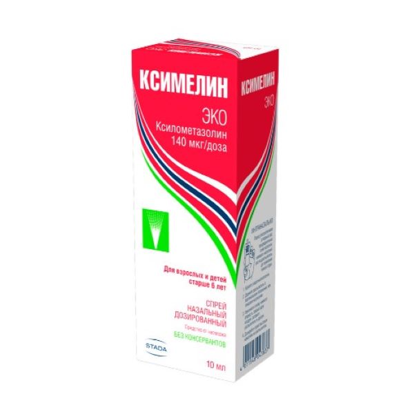 КСИМЕЛИН ЭКО спрей назал. 140 мкг/доза фл.-доз 10 мл