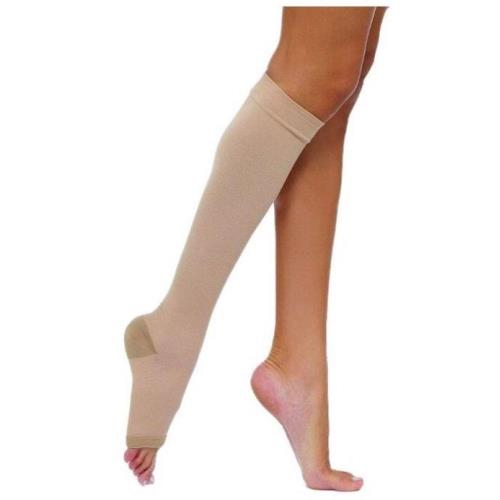 ЧУЛОК КОМПРЕССИОННЫЙ ДО КОЛЕНА КРУГЛОВЯЗАНЫЙ бежевый 1 класс компр. р.3