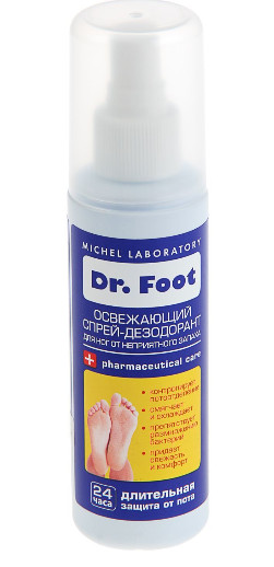 МИШЕЛЬ DR.FOOT ДЕЗОДОРАНТ- АНТИПЕРСПИРАНТ ДЛЯ НОГ 150 мл освежающ.