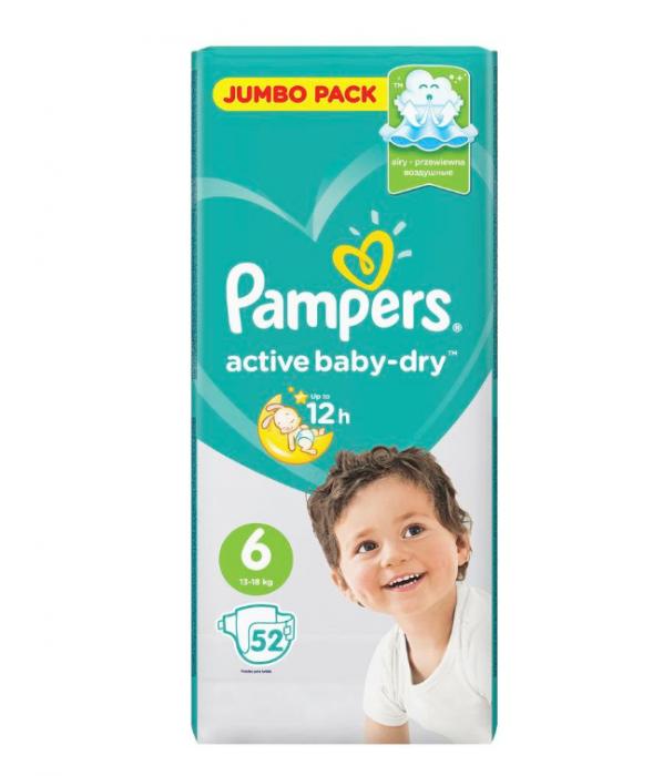 ПАМПЕРС ПОДГУЗНИКИ ДЕТСКИЕ АКТИВ БЕБИ 13-18 кг №52
