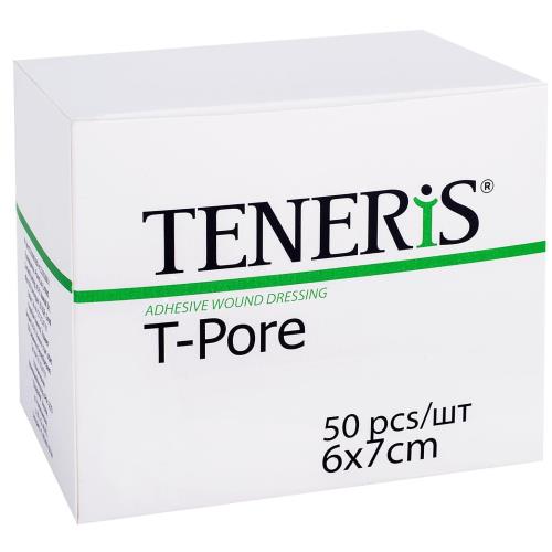 ПОВЯЗКА САМОКЛЕЮЩАЯСЯ СТЕРИЛЬНАЯ ТЕНЕРИС T-PORE 6см х 7см №50