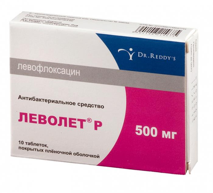 ЛЕВОЛЕТ Р табл. п/о плен. 500 мг №10