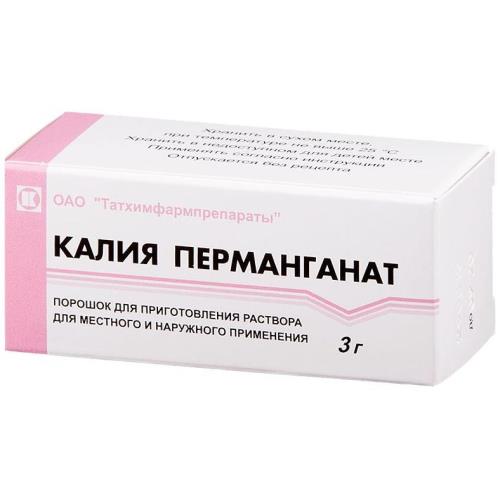КАЛИЯ ПЕРМАНГАНАТ ЖНВЛП пор. наруж. 3 гр