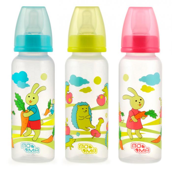 ПОМА БУТЫЛОЧКА 240 мл 3810 силикон. соска (быстр. поток)