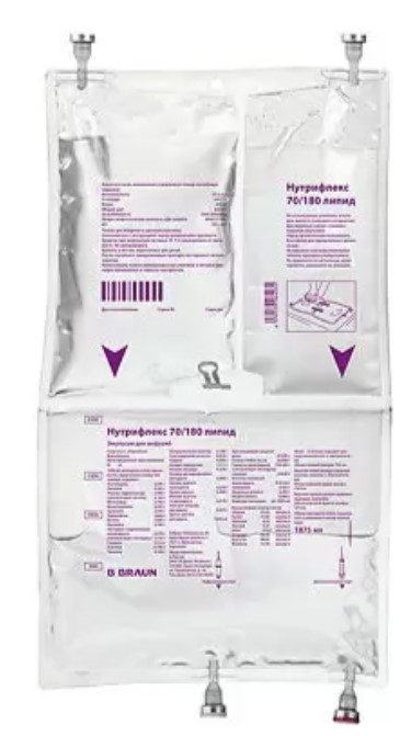 НУТРИФЛЕКС 70/180 ЛИПИД эмульсия д/инъекц. пласт. контейнер 1 875 мл №5