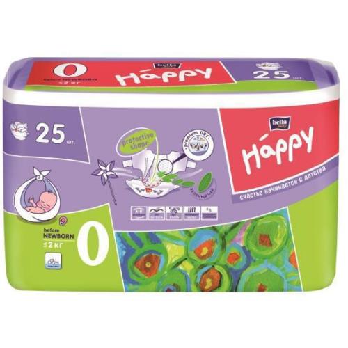 БЕЛЛА ХЕППИ ПОДГУЗНИКИ ДЕТСКИЕ 0-2 кг №25