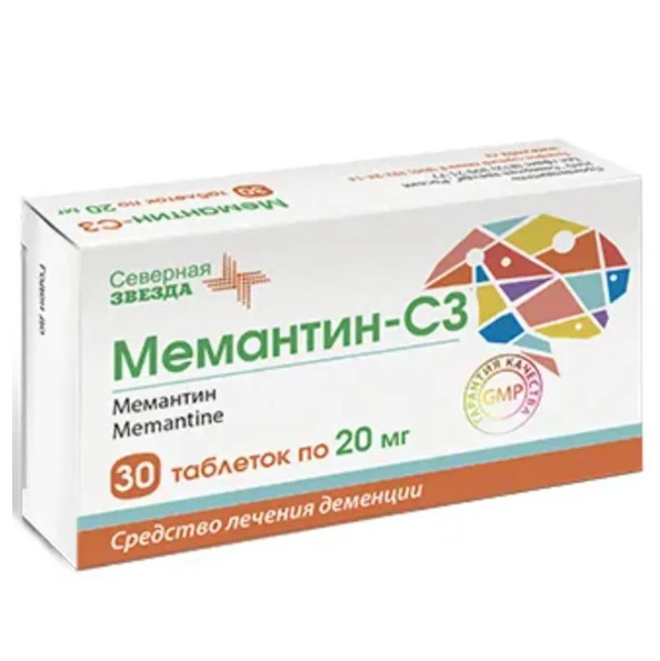 МЕМАНТИН СЗ табл. п/о плен. 20 мг №30