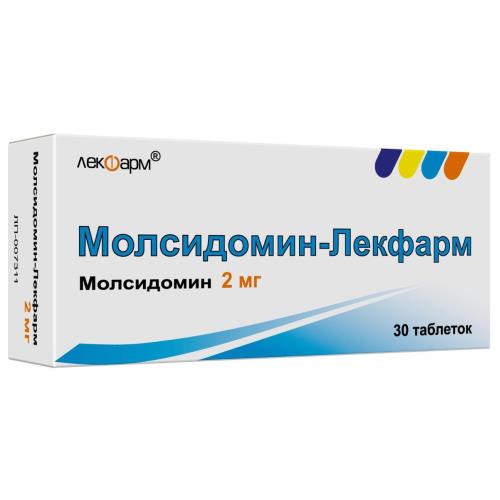 МОЛСИДОМИН ЛЕКФАРМ табл. 2 мг №30
